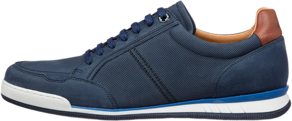 Finn de riktige skolissene for Vanlier Navy blauw nubuck Magnus sneaker hos Senkels