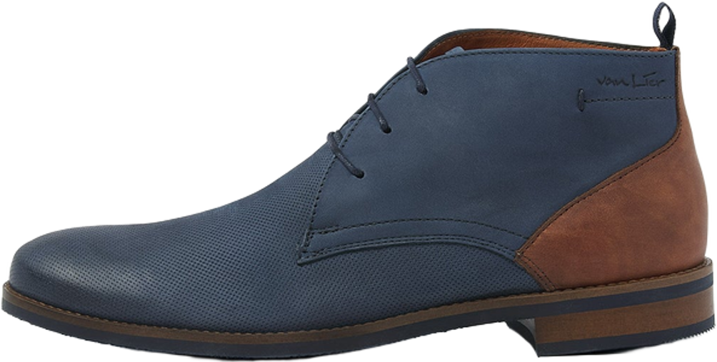 Finn de riktige skolissene for Vanlier Blauw nubuck Sabinus halfhoge veterschoen hos Senkels