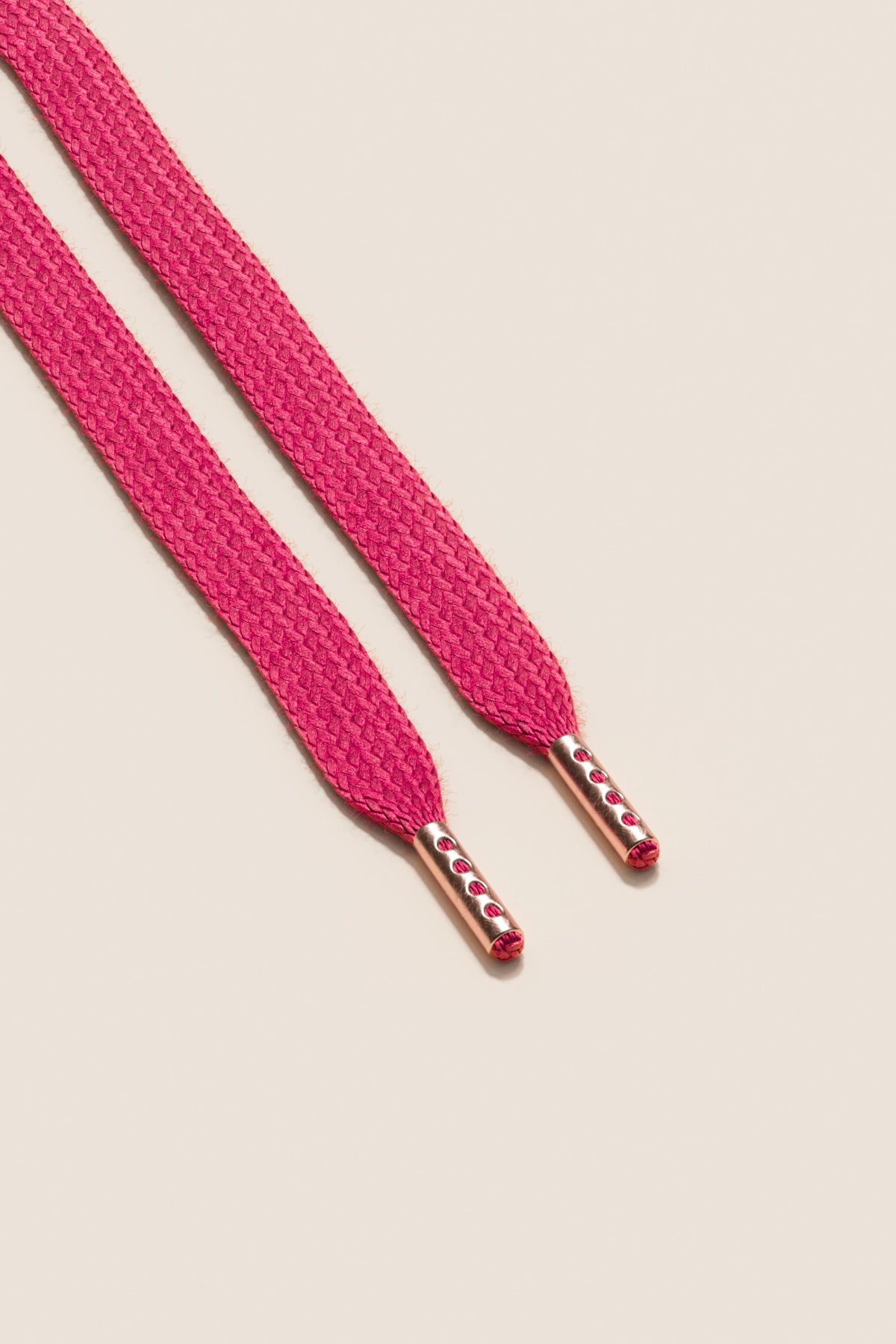 Senkels Cerise Pink Sneaker Skolisser with Rose Gold Aglets