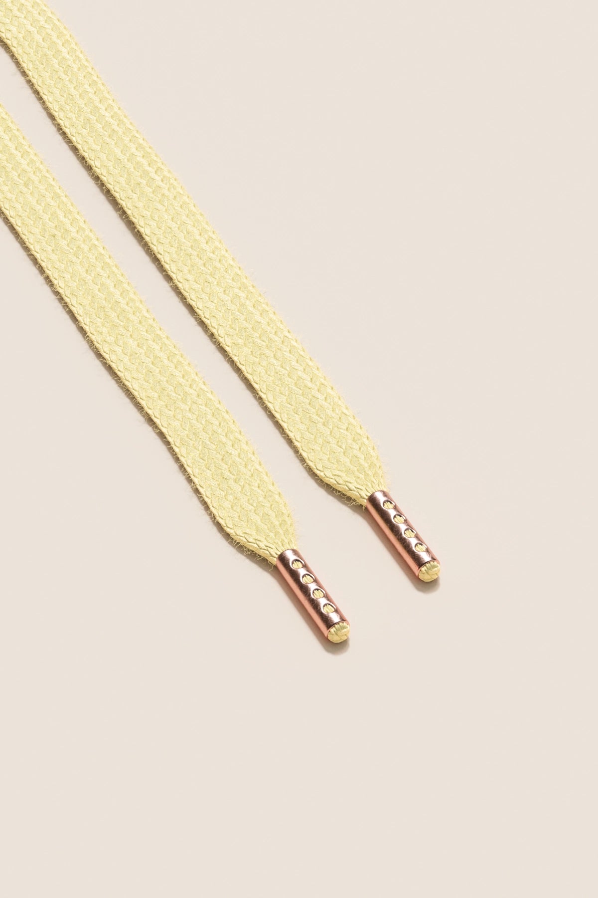 Senkels Chardonnay Sneaker Skolisser with Rose Gold Aglets