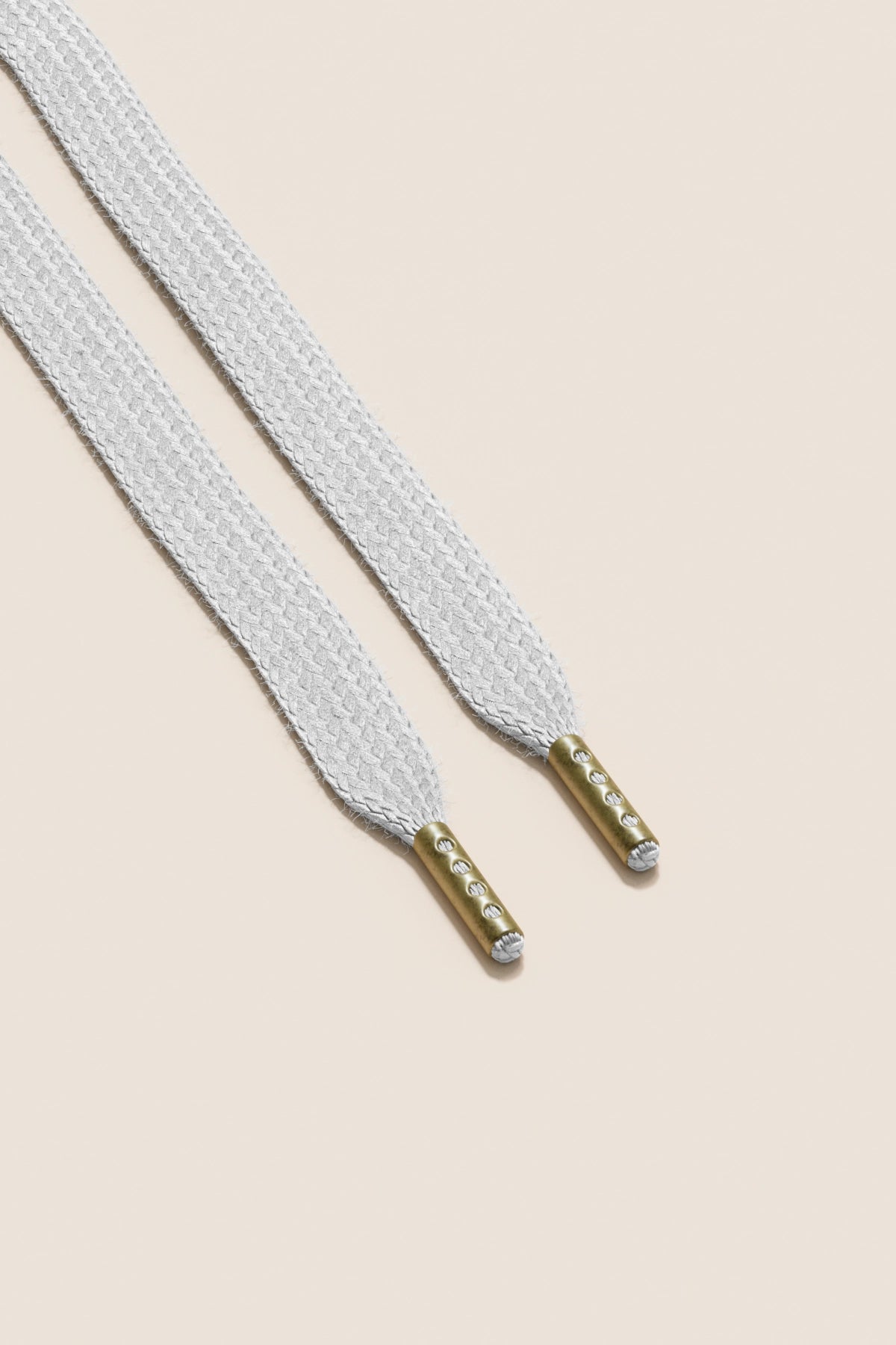 Senkels Light Grey Sneaker Skolisser with Brass Aglets