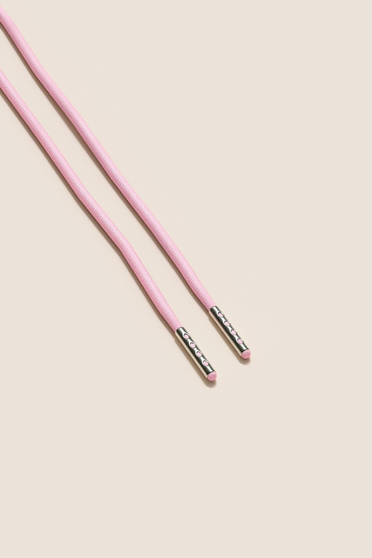 Senkels Pastellrosa 2.5mm Runde voksede skolisser med Nikkel-dupper