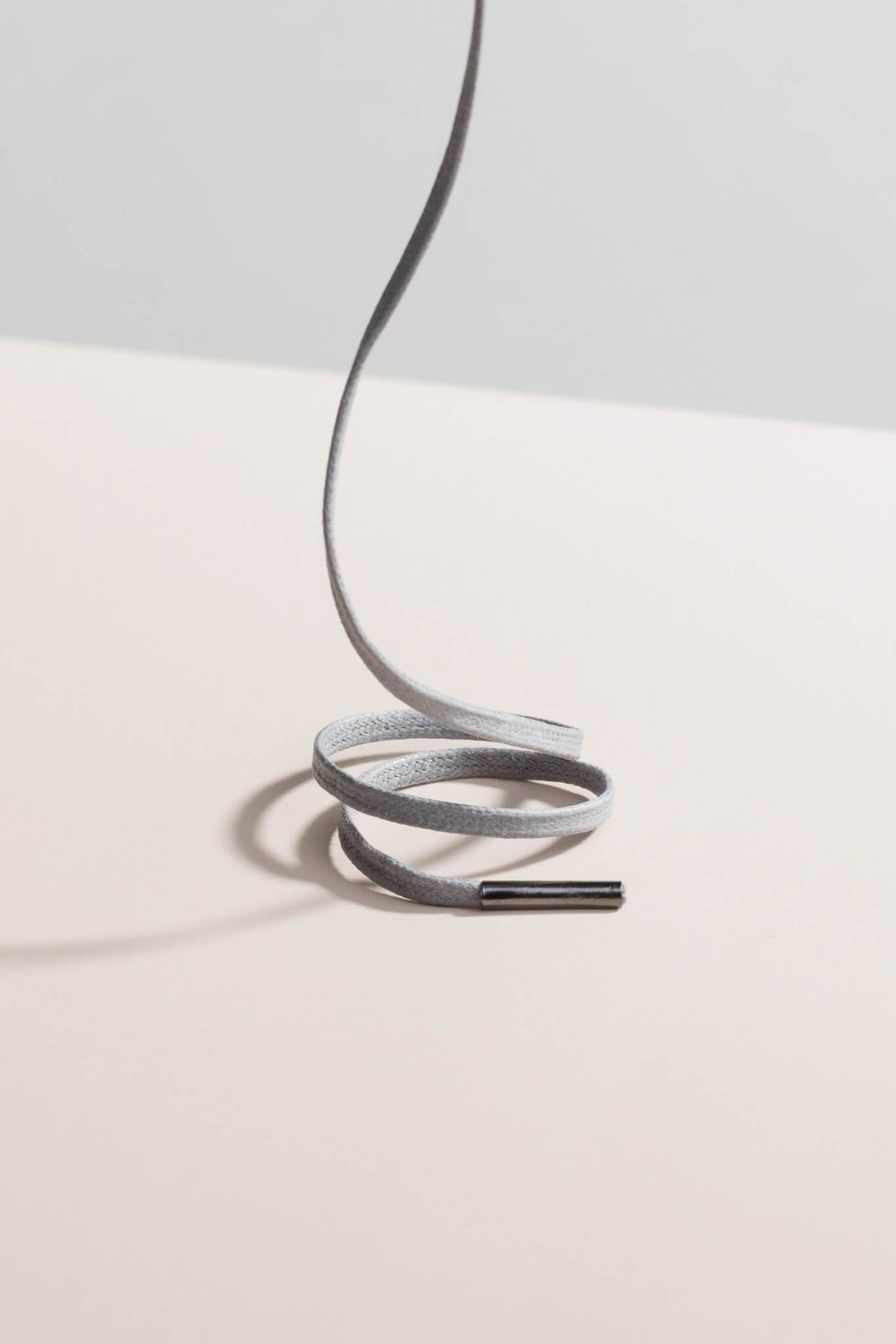 Aluminiumsgrå - 3mm Flate voksede skolisser