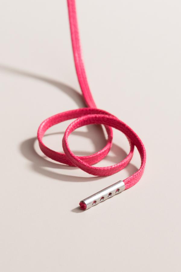 Cerise rosa - 3mm Flate voksede skolisser