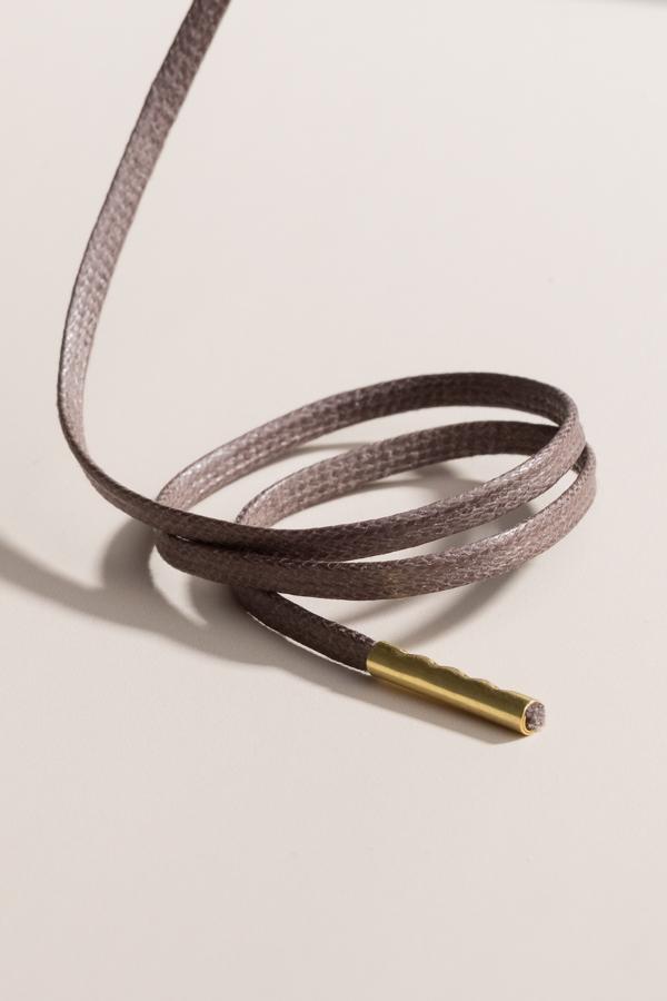 Mauvegrå - 3mm Flate voksede skolisser