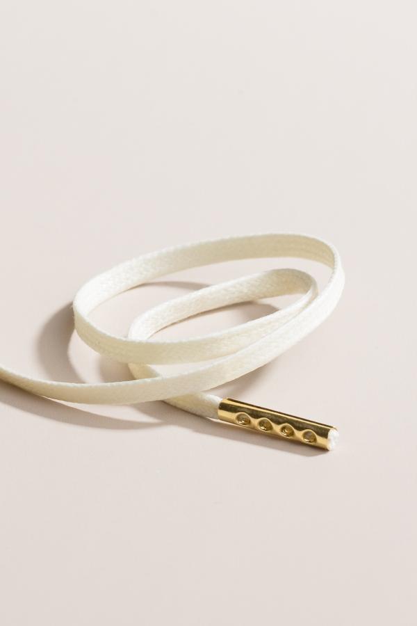 Offwhite - 3mm Flate voksede skolisser