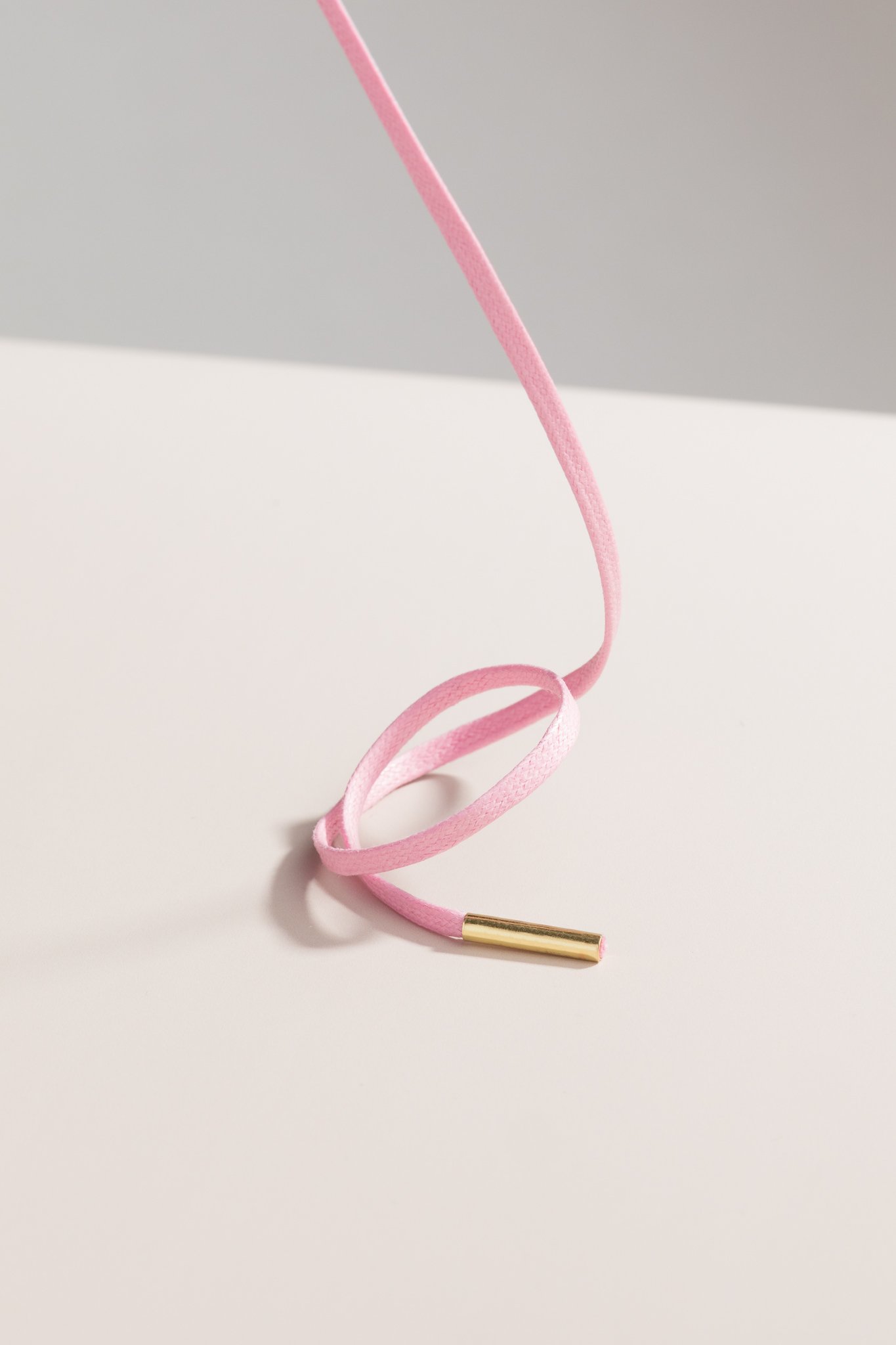 Pastellrosa - 3mm Flate voksede skolisser