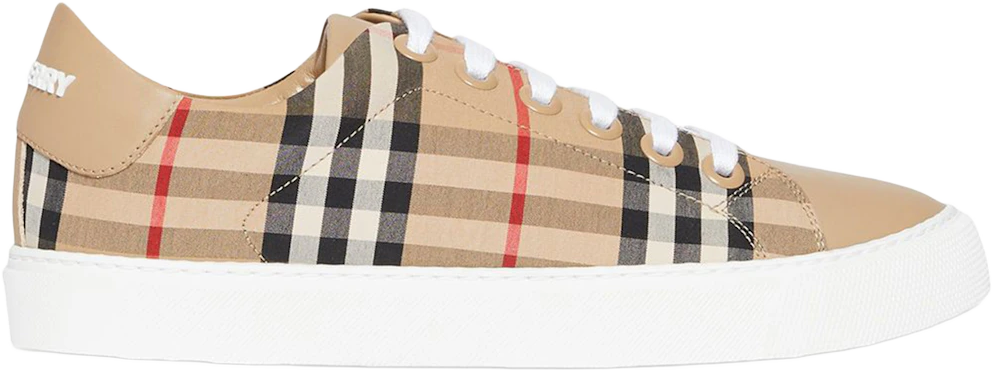 Burberry Bio-Based Sole Vintage Check And Skinn Sneakers
