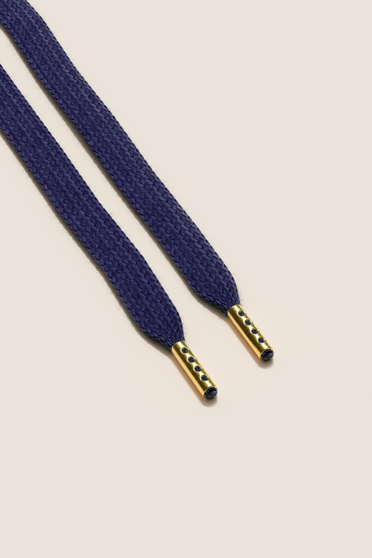 Senkels Dark Blue Sneaker Skolisser with Gold Aglets