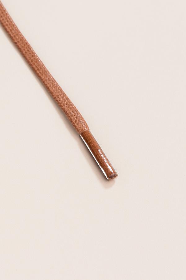 Kaffebrun - 3mm Flate voksede skolisser