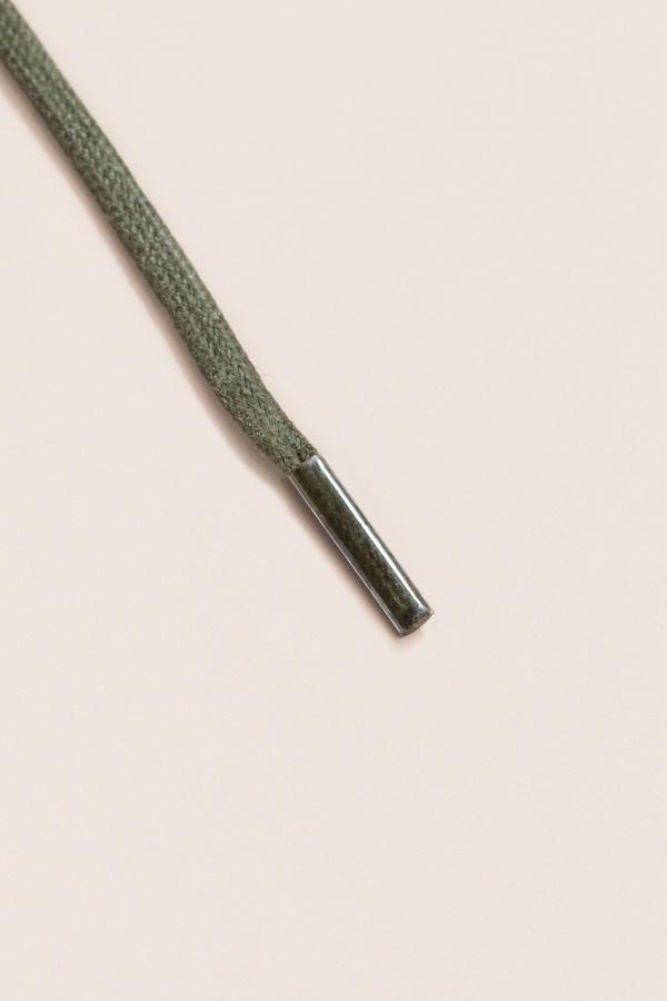 Olivengrønn - 3mm Flate voksede skolisser